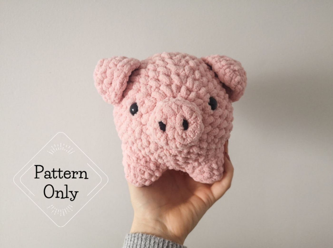 Pig Plush Pillow Crochet Pattern