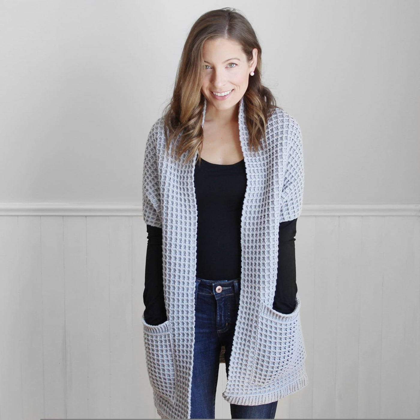 Baxter Waffle Cardigan Crochet Pattern