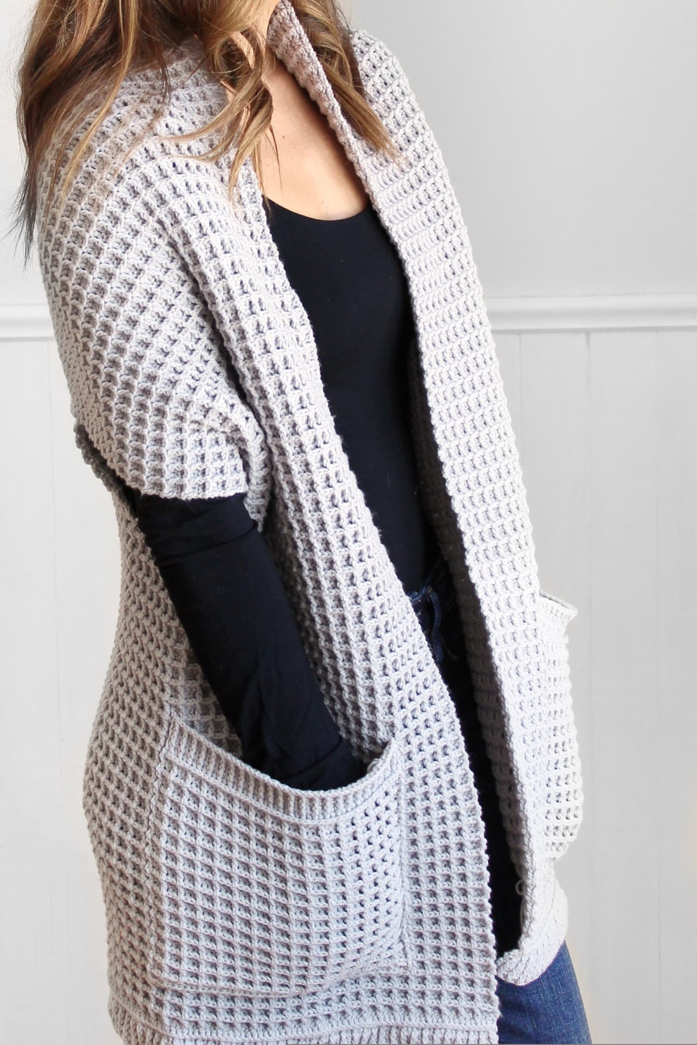 Baxter Waffle Cardigan Crochet Pattern