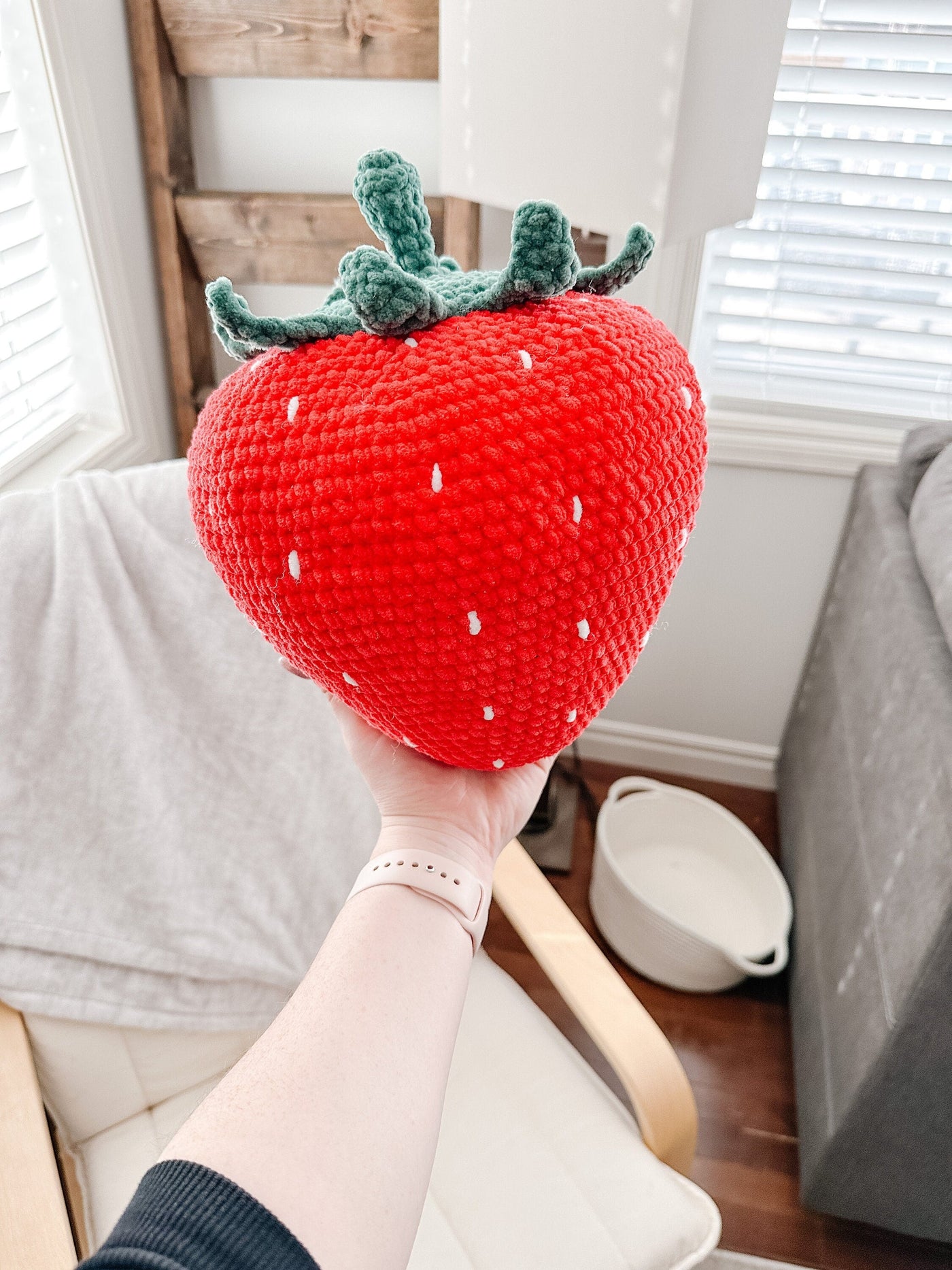 Sweet Strawberry Pillow Crochet Pattern